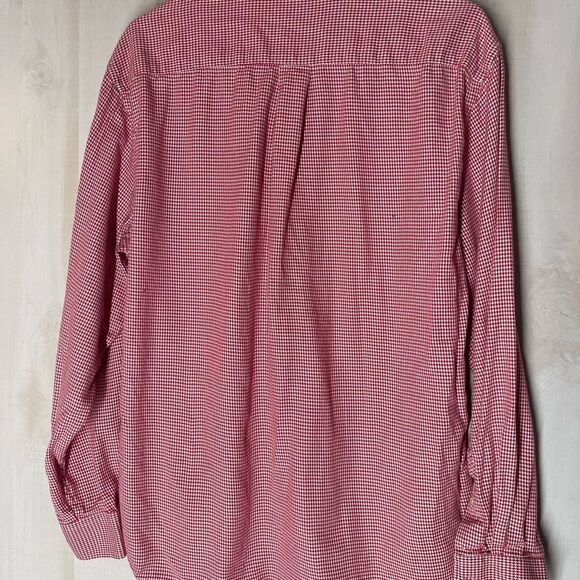 Southern Marsh red and white checked long sleeve button front shirt,‎ size large - Picture 8 of 8